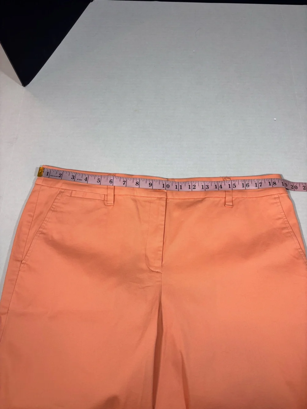 TALBOTS Perfect Short 10½” NEW Size 14 Orange stretch twill knee length